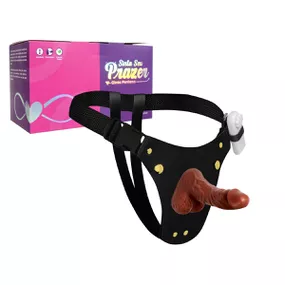 Cinta Com Prótese 12x13cm e Vibro (ST838-SSCT025V) - Marrom - lojaSeduzir.com.br Sex Shop e Lingerie Sensual em BH