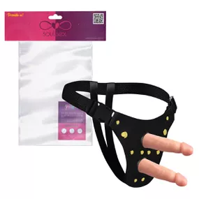 Cinta Com 2 Prótese (ST840-SSCTDA0505) - Bege - lojaSeduzir.com.br Sex Shop e Lingerie Sensual em BH