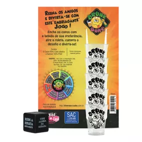 Jogo Roleta Drunk Game Com 05 Copos (17193-DG-01) - Padrão - Revender Sex Shop com menor preço de BH