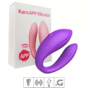 Vibrador Para Casal Via APP Kara VP (CD046) - Roxo - Revender Sex Shop com menor preço de BH