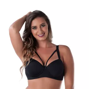 *Soutien Duanip Com Bojo e Alça Dupla (DU796) - Preto - Revender Sex Shop com menor preço de BH