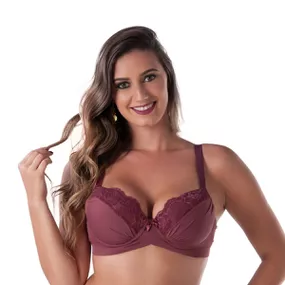 *Soutien Duanip Com Bojo (DU802) - Vinho - Revender Sex Shop com menor preço de BH