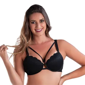 .*Soutien Duanip Com Aro Com Bojo e Alça Dupla (DU818) - Pr... - Revender Sex Shop com menor preço de BH