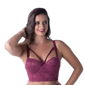 *Soutien Duanip Com Bojo e Alça Dupla (DU830) - Vinho - Revender Sex Shop com menor preço de BH