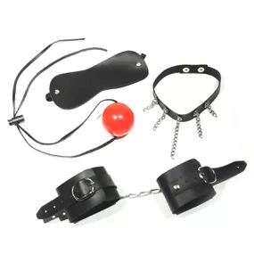 *Kit Dominatrixxx Prisioneira Com Venda (DX514) - Preto - Revender Sex Shop com menor preço de BH