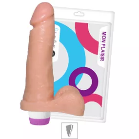 Prótese 18x16cm Com Vibro e Escroto (SS019V) - Bege - Revender Sex Shop com menor preço de BH