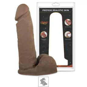 Prótese 18x15cm Com Escroto Thor Upper (UP92-ST774) - Marrom - Revender Sex Shop com menor preço de BH