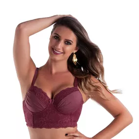 *Soutien Duanip Com Bojo (DU816) - Vinho - Revender Sex Shop com menor preço de BH