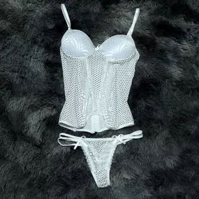 *Espartilho Poa (CF508) - Branco - Revender Sex Shop com menor preço de BH