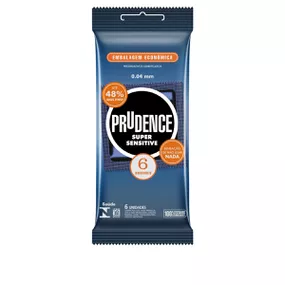 Preservativo Prudence Super Sensitive 6un (17027) - Padrão - Tabuê Sex shop atacado - Produtos eróticos com preços de fábrica.