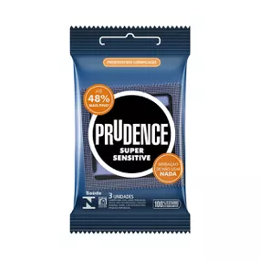 Preservativo Prudence Super Sensitive 3un (17035) - Padrão - Tabuê Sex shop atacado - Produtos eróticos com preços de fábrica.