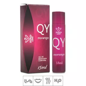 Lubrificante Beijável QY 15ml (17362) - Morango - Tabuê Sex shop atacado - Produtos eróticos com preços de fábrica.