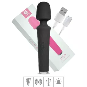 Massageador Recarregável Luna SI (5987). - Preto - Tabuê Sex shop atacado - Produtos eróticos com preços de fábrica.