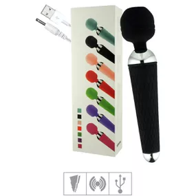 Massageador Varinha Mágica Recarregável SI (7475) - Preto - Tabuê Sex shop atacado - Produtos eróticos com preços de fábrica.