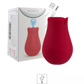 Vibrador Com Sucção Formato de Rosa Sucking SI (8204) - Verm... - Tabuê Sex shop atacado - Produtos eróticos com preços de fábrica.