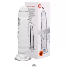 Prótese 14x10cm Com Ventosa (8226) - Translúcido - Tabuê Sex shop atacado - Produtos eróticos com preços de fábrica.