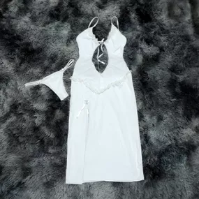 *Camisola Allana (DM029) - Branco - Tabuê Sex shop atacado - Produtos eróticos com preços de fábrica.