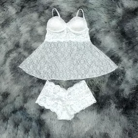 *Camisola Belíssima (DM170) - Branco - Tabuê Sex shop atacado - Produtos eróticos com preços de fábrica.