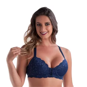 *Soutien Duanip Com Bojo e Fecho Frontal (DU714). - Azul Mar... - Tabuê Sex shop atacado - Produtos eróticos com preços de fábrica.