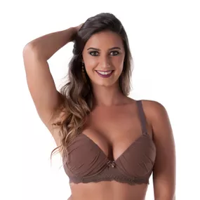 *Soutien Duanip Com Detalhe No Bojo (DU718). - Capuccino - Tabuê Sex shop atacado - Produtos eróticos com preços de fábrica.