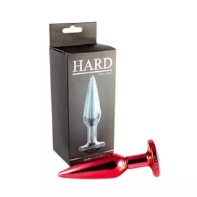 Plug de Metal Slim Com Pedras Variadas (HA172) - Vermelho - Tabuê Sex shop atacado - Produtos eróticos com preços de fábrica.