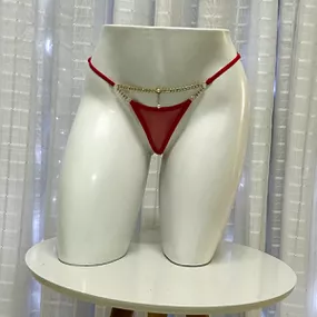 Calcinha Ostentação Íntima Delas (ID1057) - Vermelho - Tabuê Sex shop atacado - Produtos eróticos com preços de fábrica.