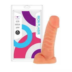 Prótese 12X12cm Com Escroto (SS029) - Bege - Tabuê Sex shop atacado - Produtos eróticos com preços de fábrica.
