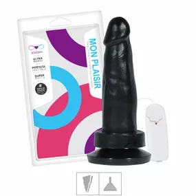 Prótese 13x13cm Com Vibro e Ventosa (SSV005V-ST397) - Preto - Tabuê Sex shop atacado - Produtos eróticos com preços de fábrica.