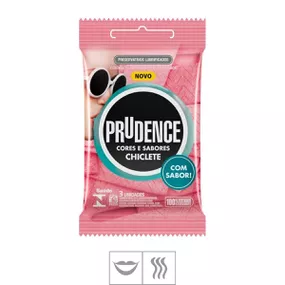 Preservativo Prudence Cores e Sabores 3un (ST128). - Chiclet - Tabuê Sex shop atacado - Produtos eróticos com preços de fábrica.