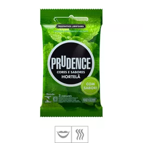 Preservativo Prudence Cores e Sabores 3un (ST128). - Hortelã - Tabuê Sex shop atacado - Produtos eróticos com preços de fábrica.