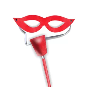 Kit Tiazinha Máscara e Chibata (ST203) - Vermelho - Tabuê Sex shop atacado - Produtos eróticos com preços de fábrica.