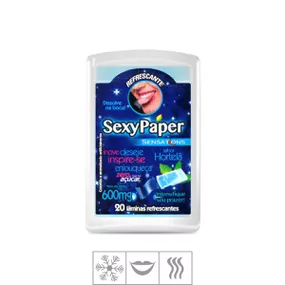 Lâmina Bucal Sexy Paper Zero Açúcar (ST513) - Hortelã - Tabuê Sex shop atacado - Produtos eróticos com preços de fábrica.