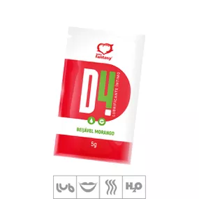 Lubrificante Beijável D4 Sachê 5g (ST796) - Morango - Tabuê Sex shop atacado - Produtos eróticos com preços de fábrica.