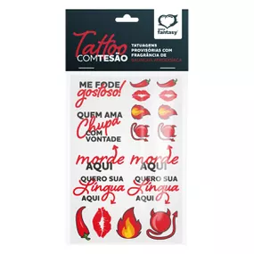 Cartela de Tatuagem Provisória Sexy Fantasy (ST800) - Com Te... - Tabuê Sex shop atacado - Produtos eróticos com preços de fábrica.