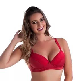 *Soutien Duanip Com Bojo (DU666). - Vermelho - Tabuê Sex shop atacado - Produtos eróticos com preços de fábrica.