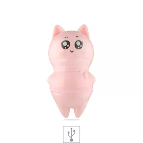 Estimulador Recarregável Formato de Gato VP (ES016). - Rosa - Tabuê Sex shop atacado - Produtos eróticos com preços de fábrica.