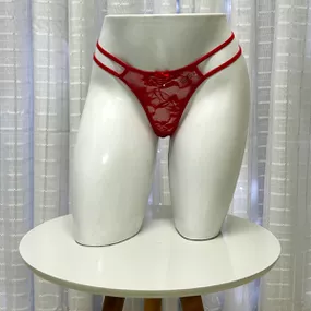 Calcinha Desejo Íntima Delas (ID1101) - Vermelho - Tabuê Sex shop atacado - Produtos eróticos com preços de fábrica.
