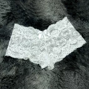 *Calcinha Calesson Tok de Seda (TRN0800) - Branco - Tabuê Sex shop atacado - Produtos eróticos com preços de fábrica.