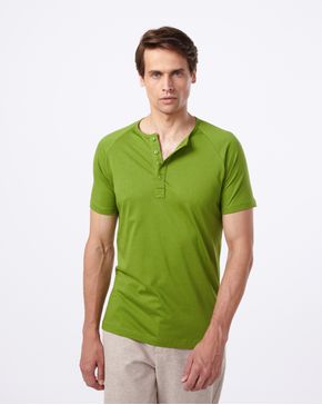 Camisa Raglan Manga Curta Verde Lord- Algodão Pima