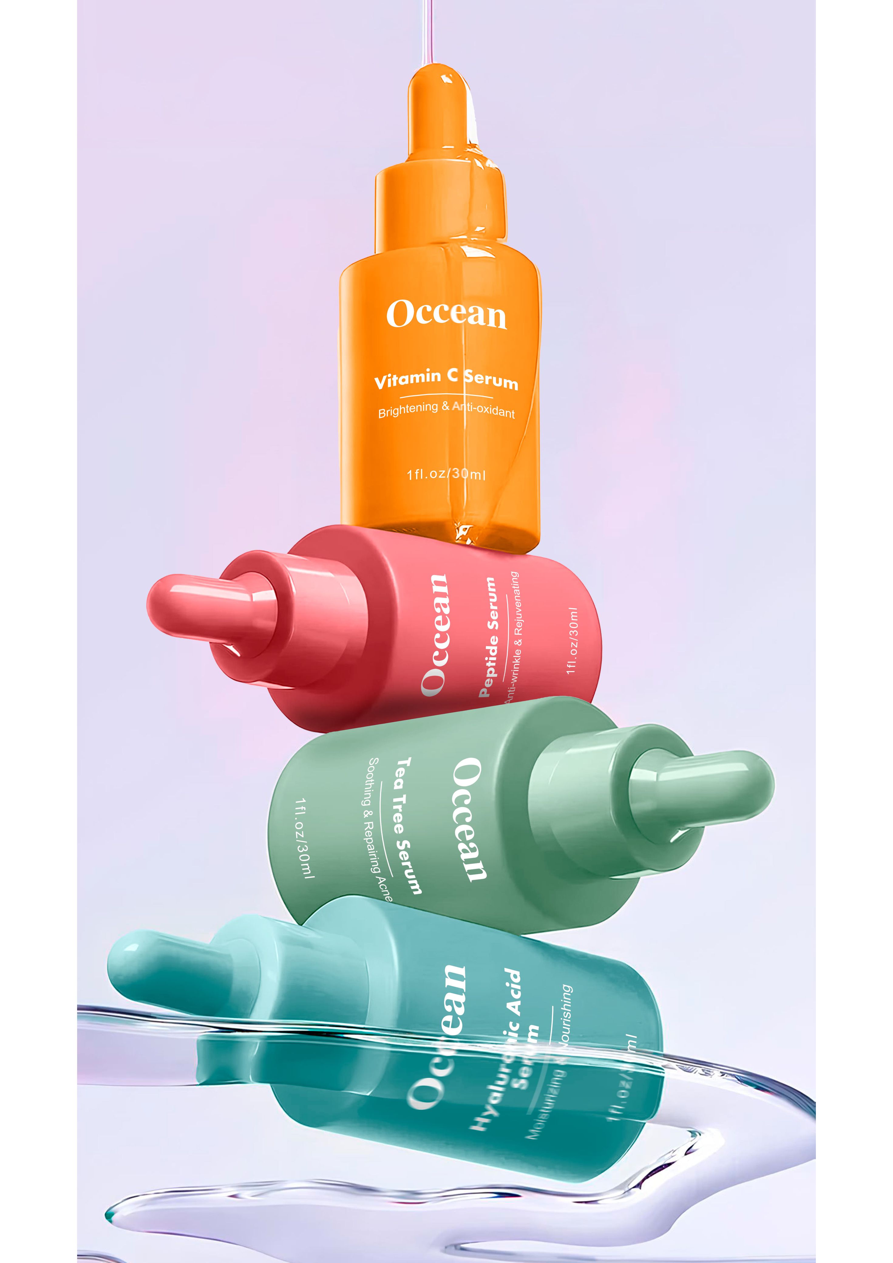 Facial serum 4 items in 1 set - Occean Gloss