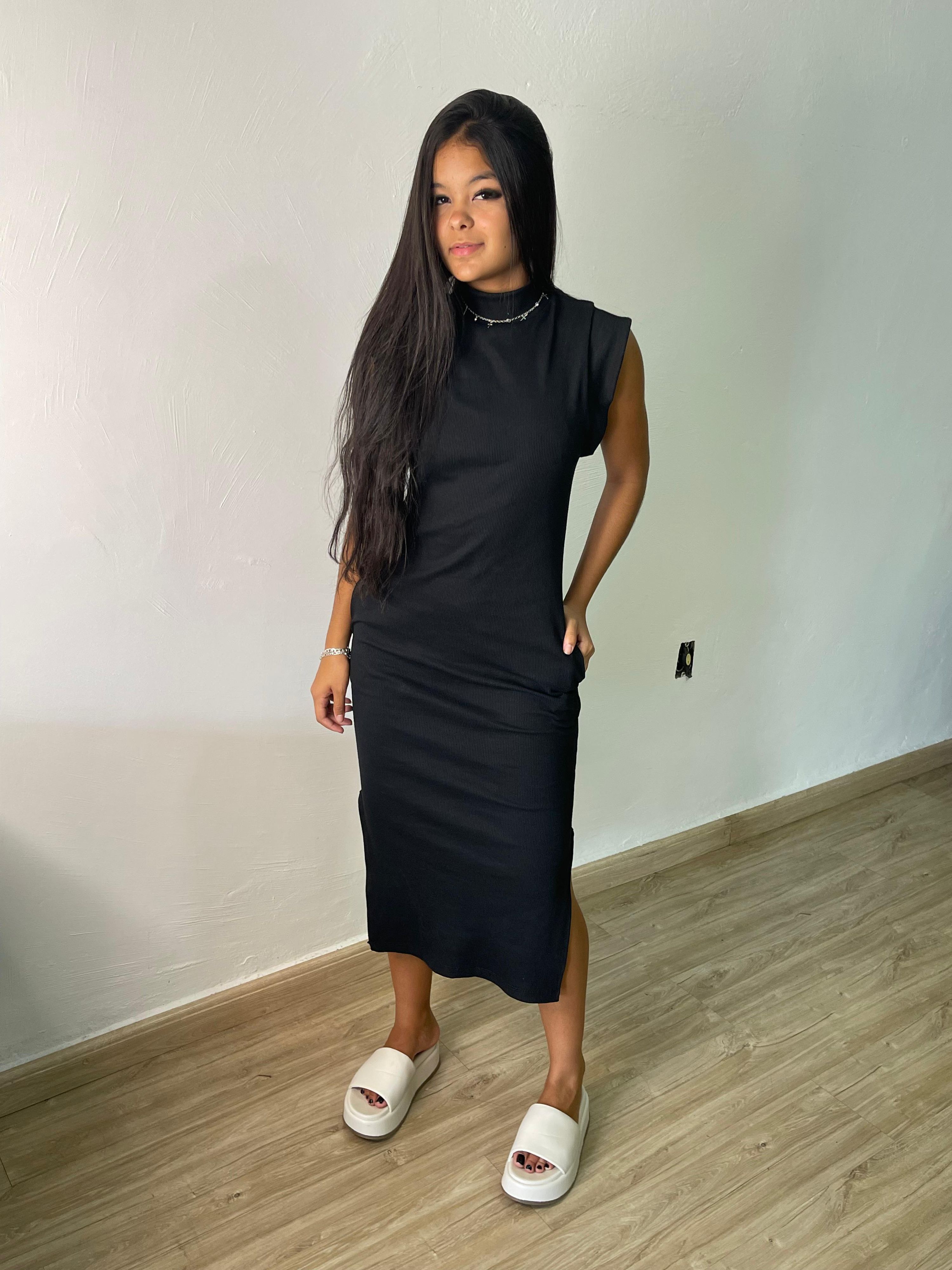 vestido alicia canelado premium tamanho unico vest... - Elaine Marangoni