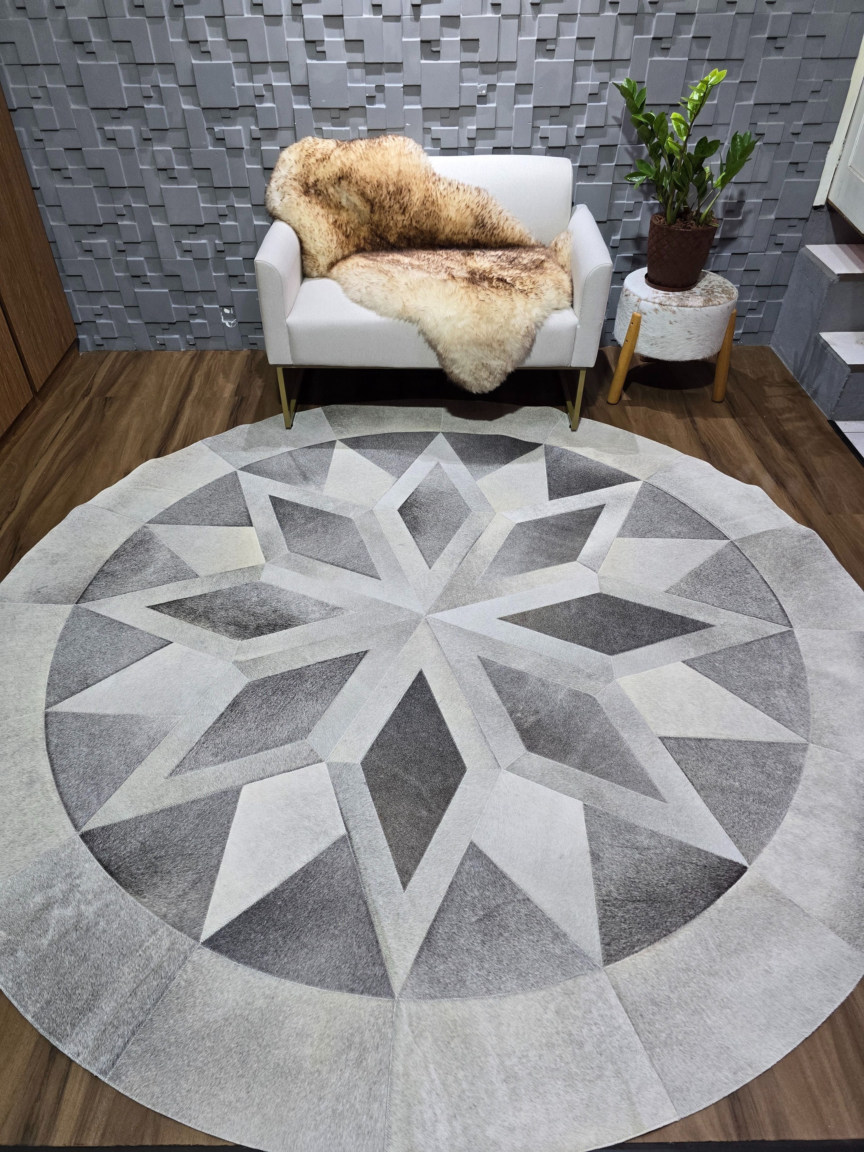 Mandala cinza - Tapetes Route 235
