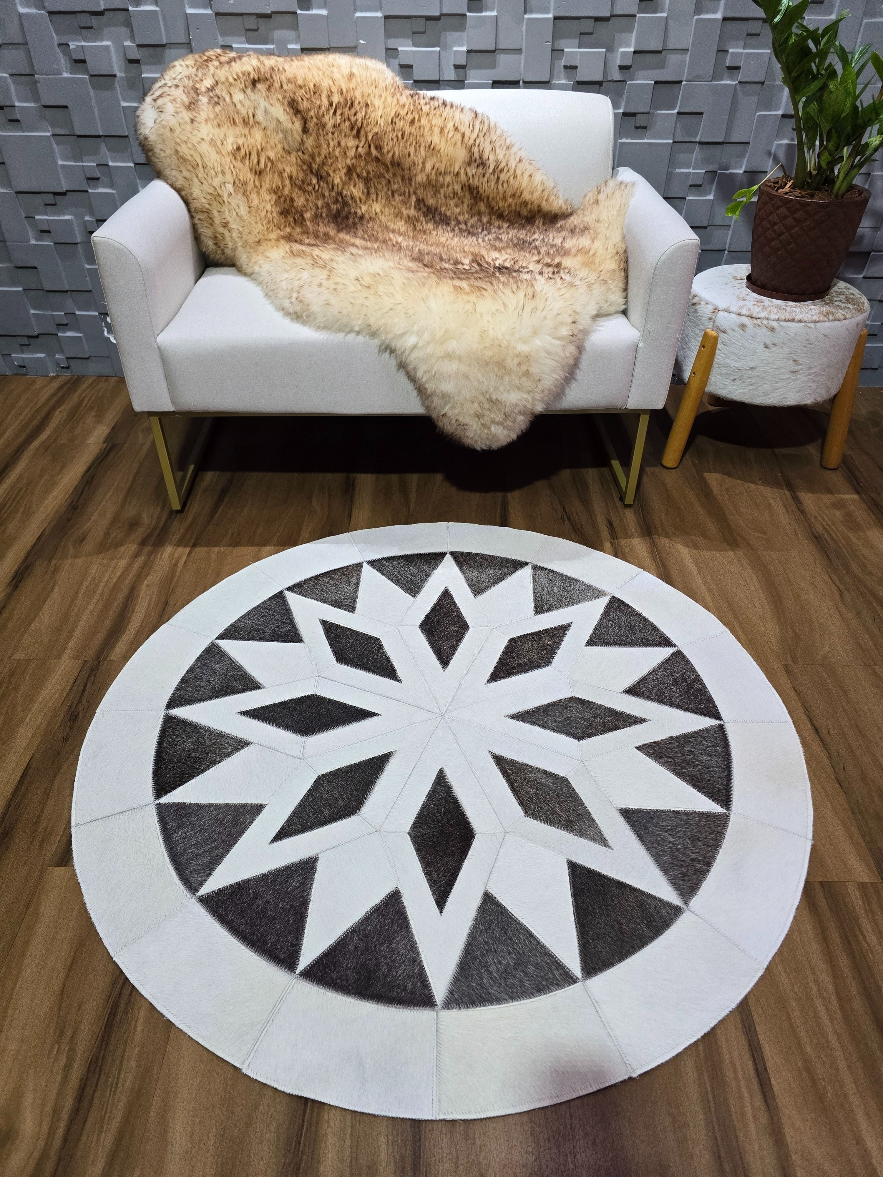 Mandala cinza - Tapetes Route 235