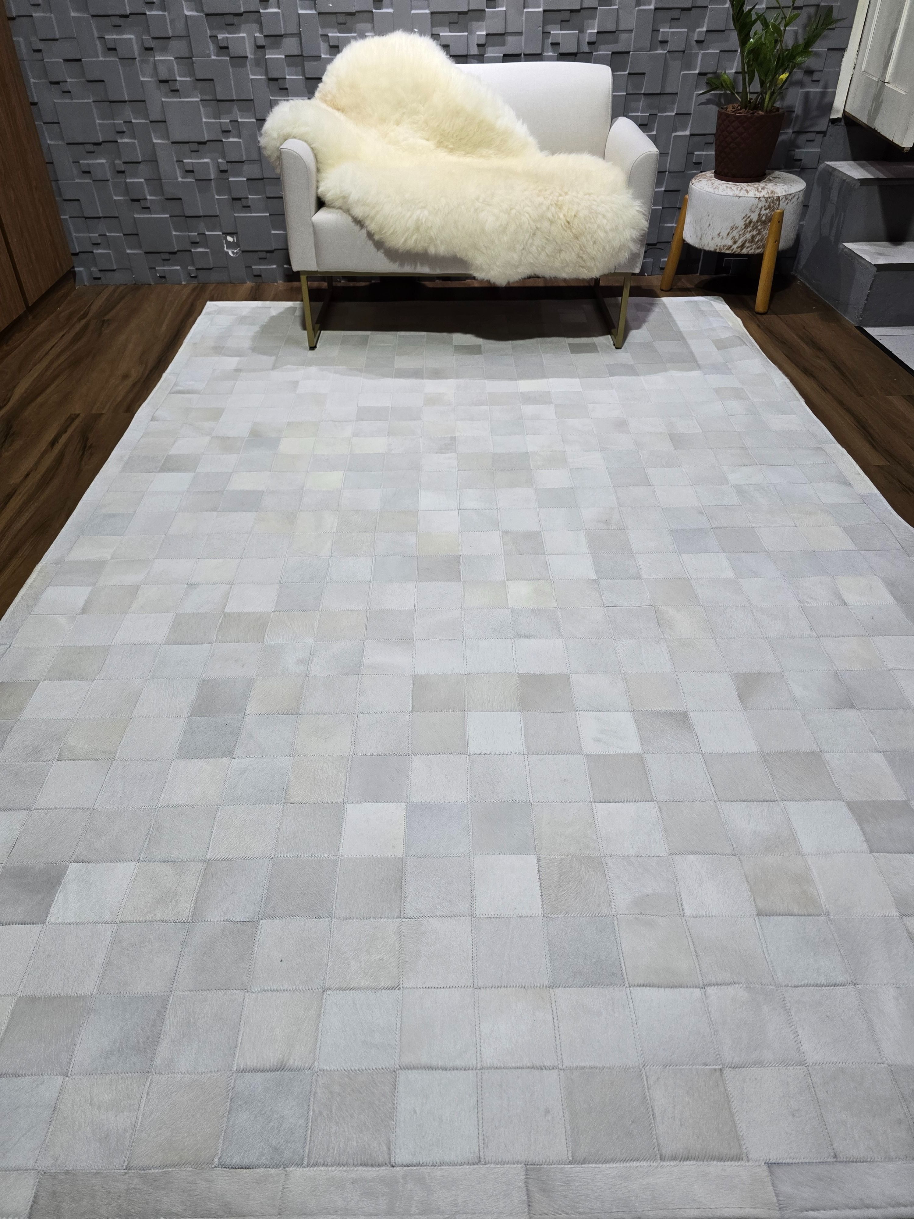 2,0X3,0 placa de 10x10cm branco - Tapetes Route 235