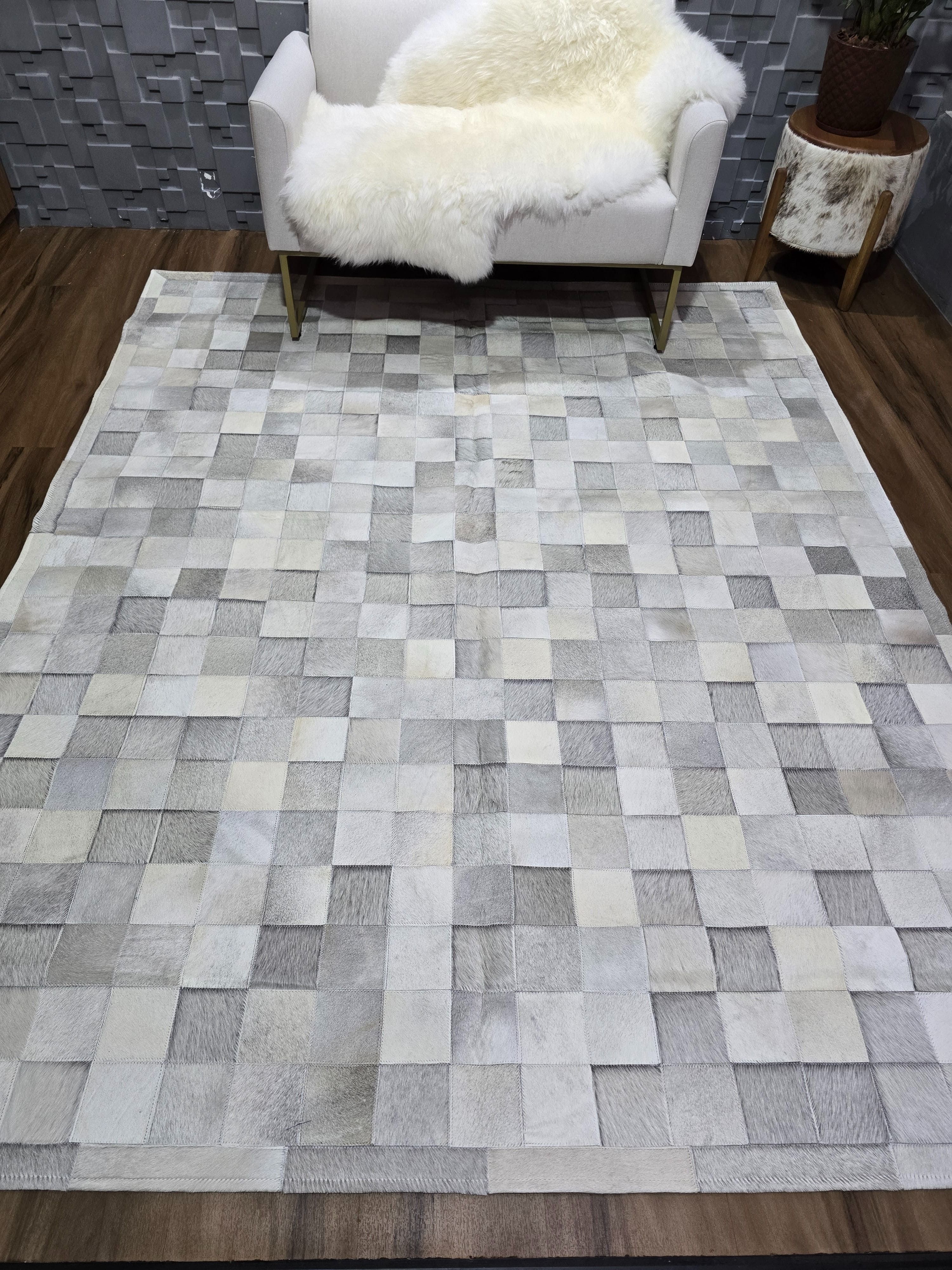 2,0x2,50 placa de 10x10cm cinza claro - Tapetes Route 235