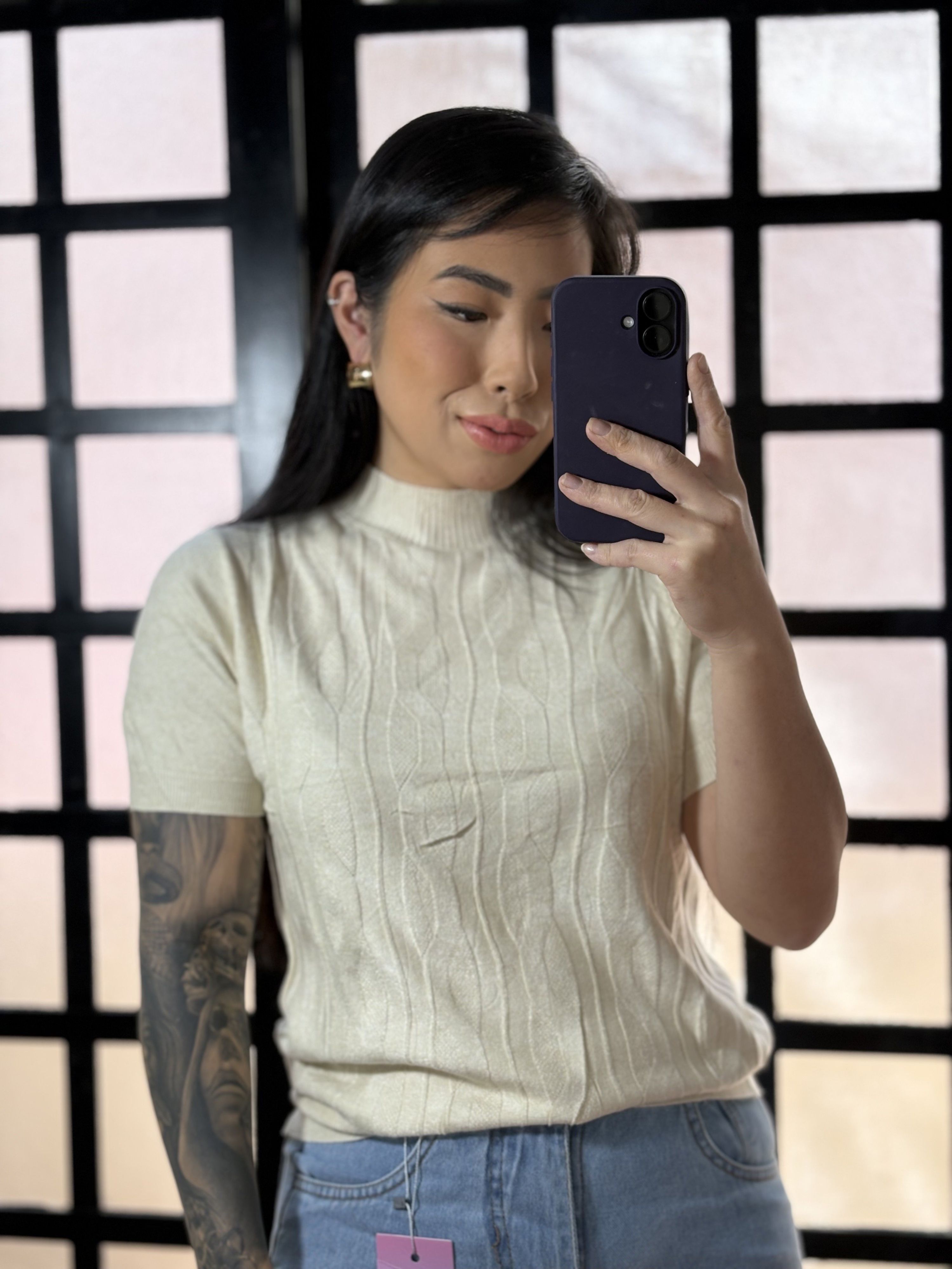 Blusa Trico trança 237 - off 