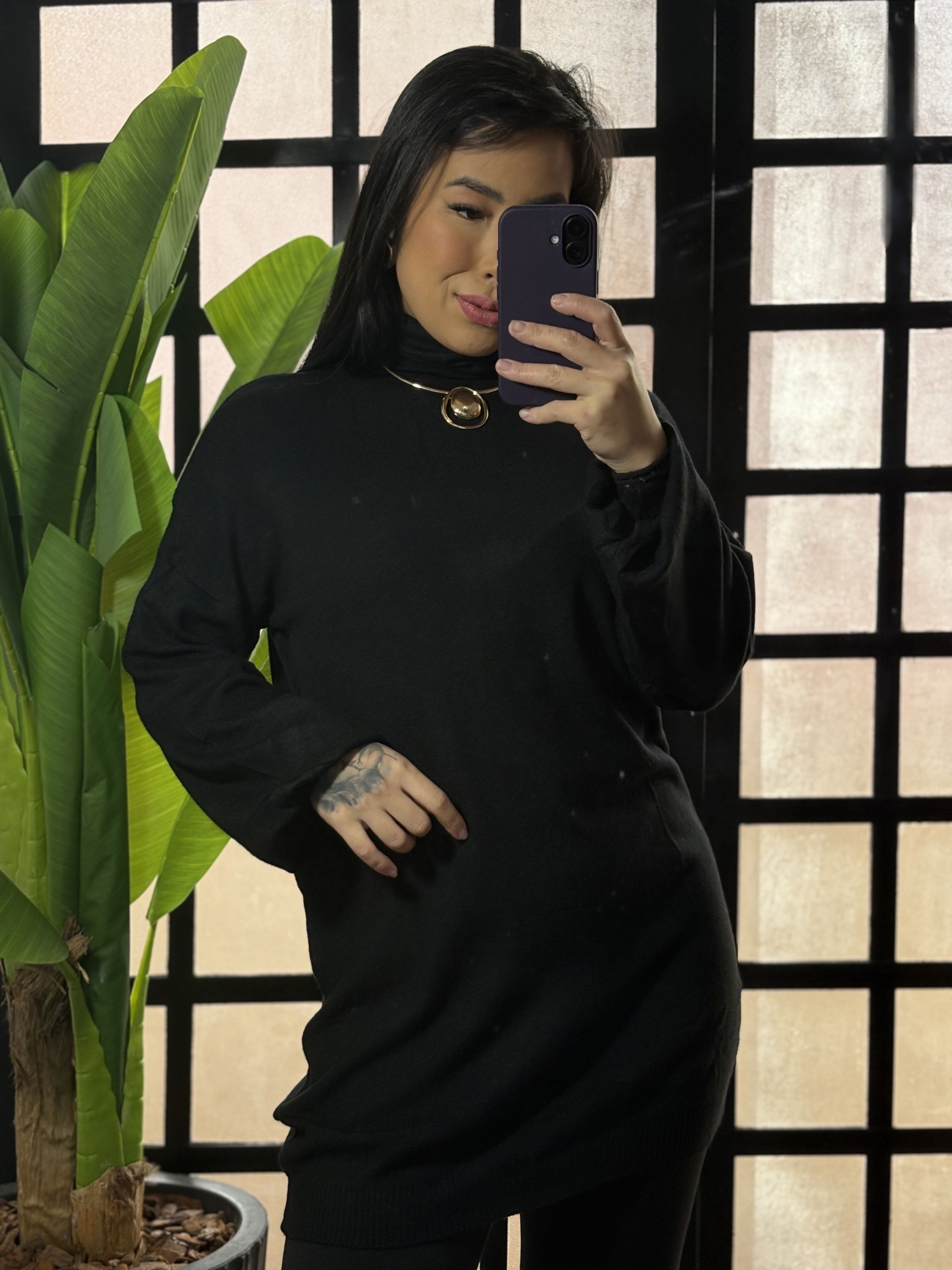 Veste legging trico Noemi 002 - Preto 