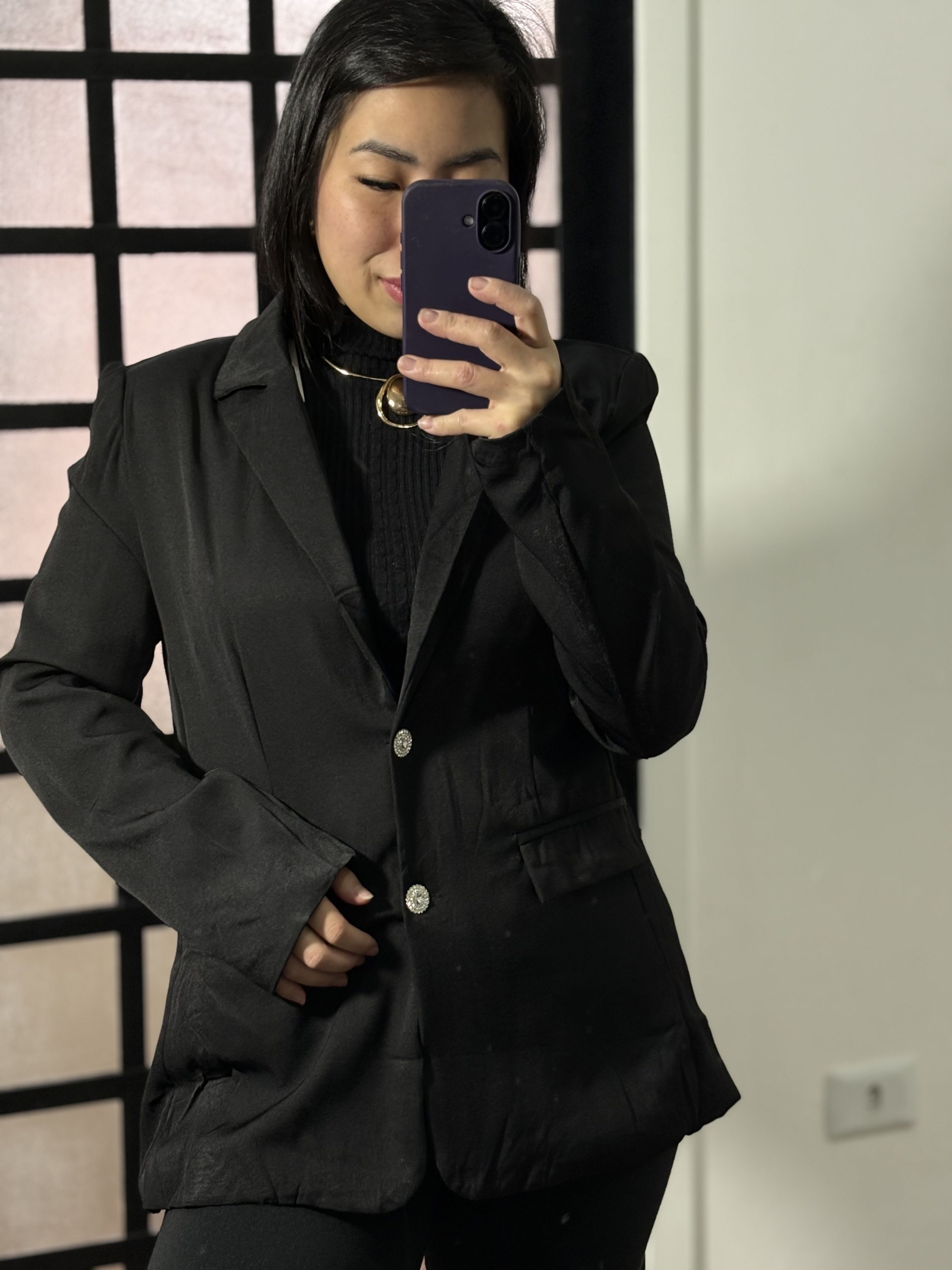 Blazer alongado barbara8216- preto 