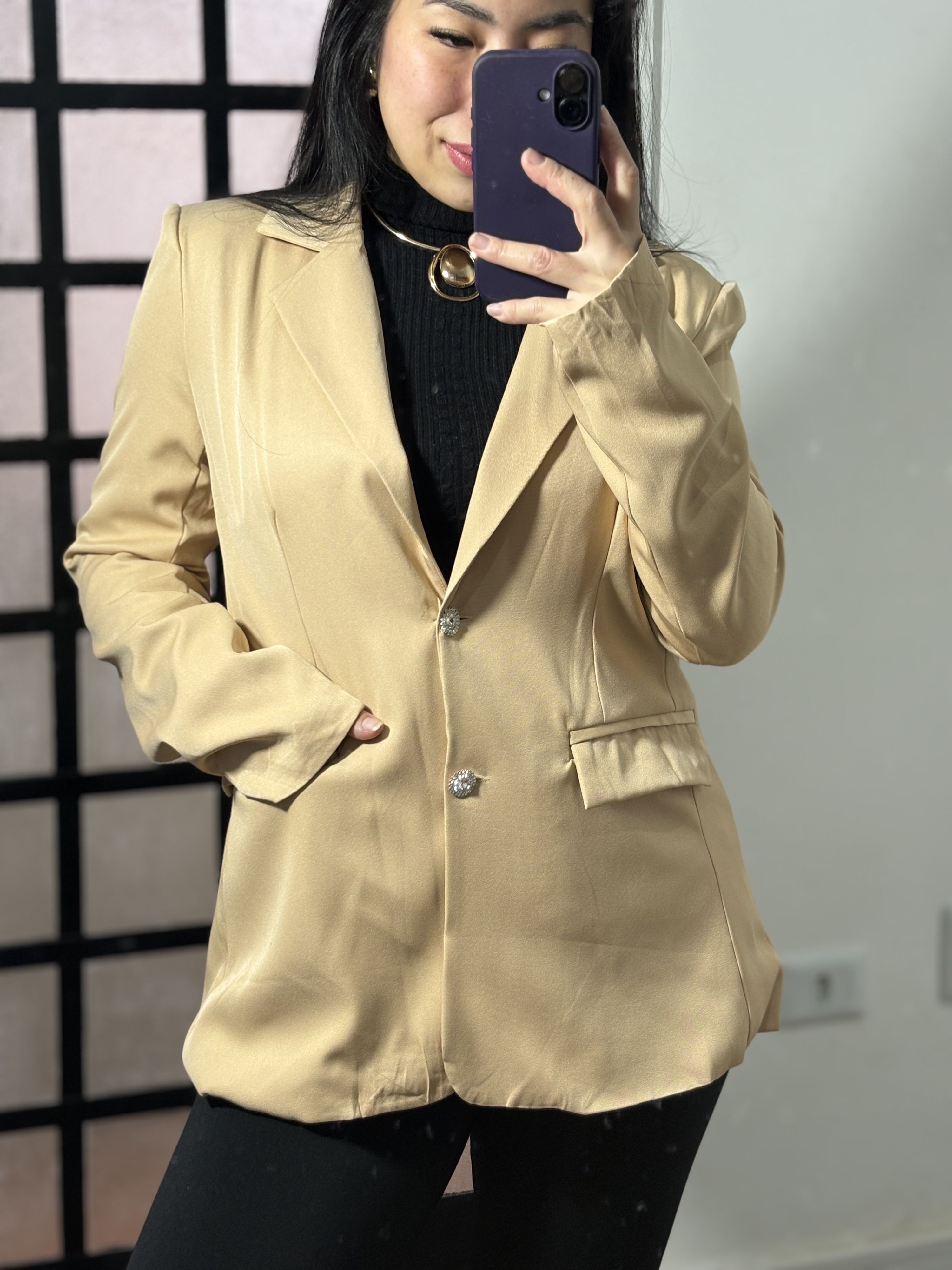 Blazer alongado barbara 8216-bege 