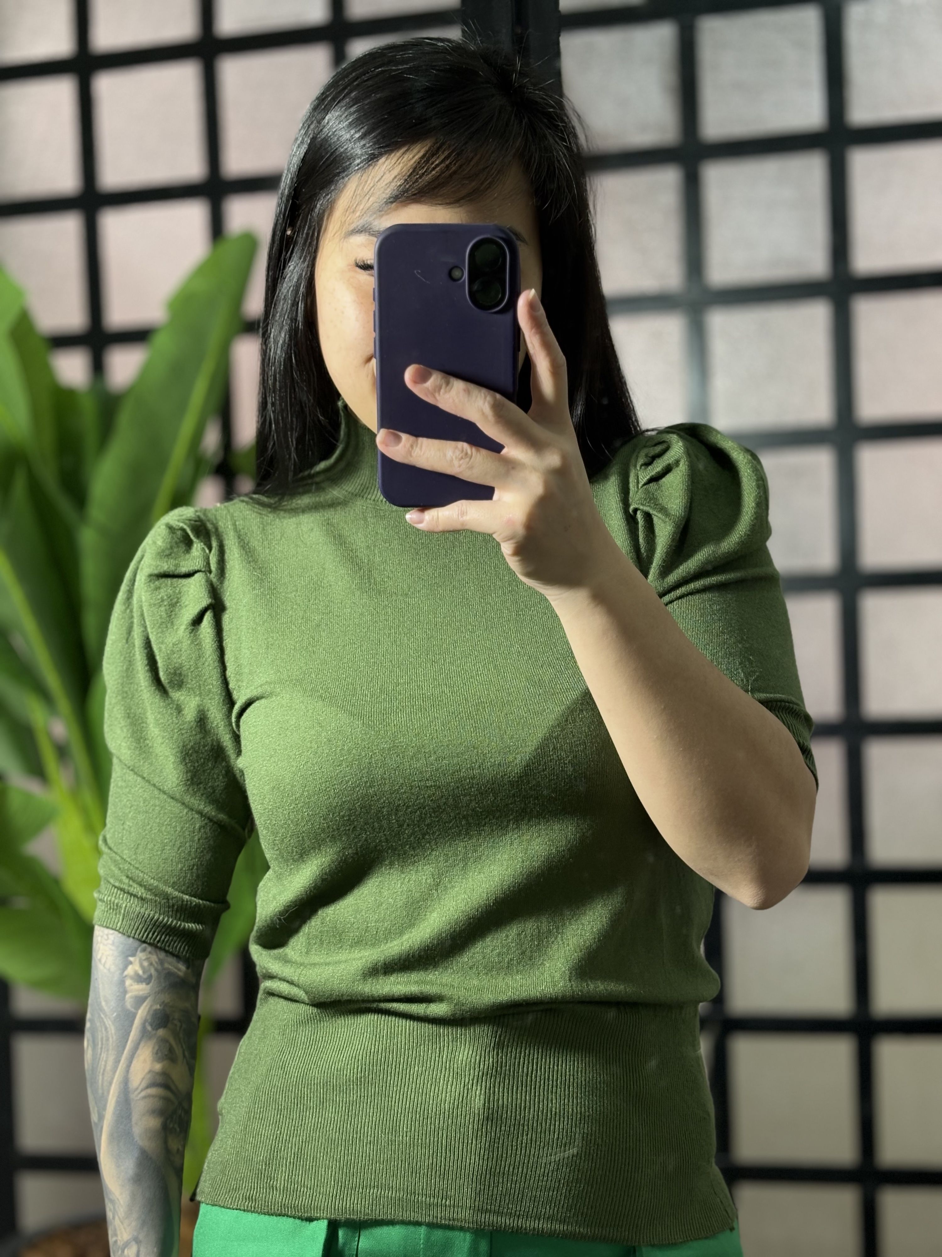 Blusa manga princesa Marília 162- Verde